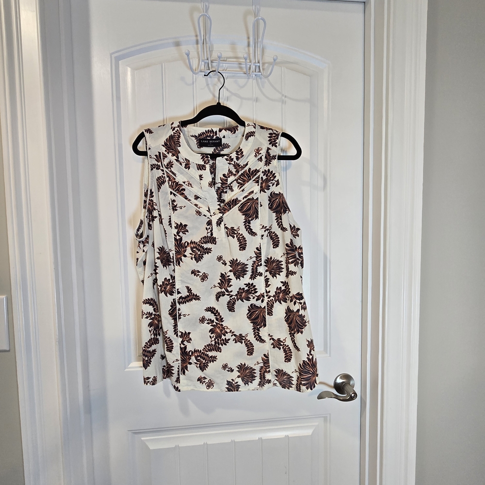 Lane Bryant Floral Sleeveless Blouse